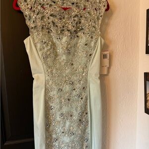 French Connection Beaded Mint Dress